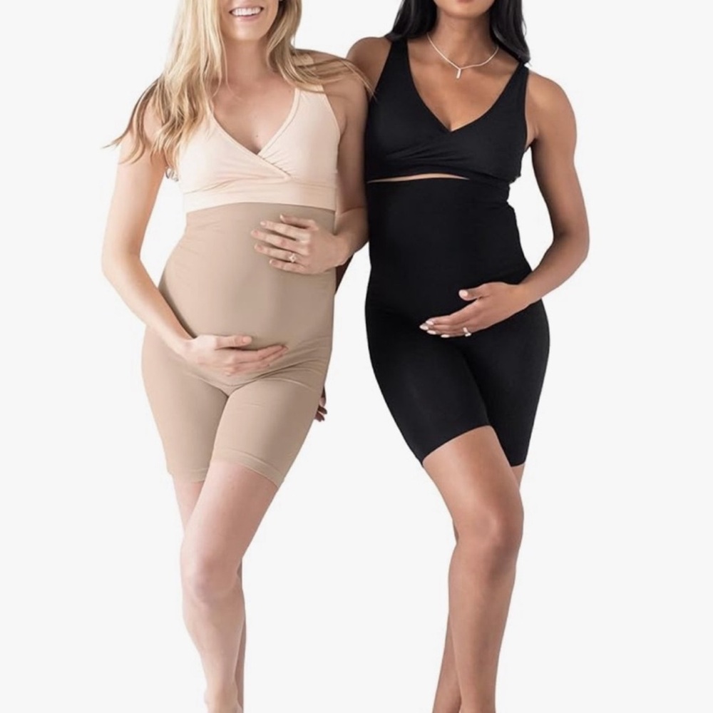 Kindred Bravely Jockey Medium Maternity Thigh Saver Shorts Nude Black Lot of 3